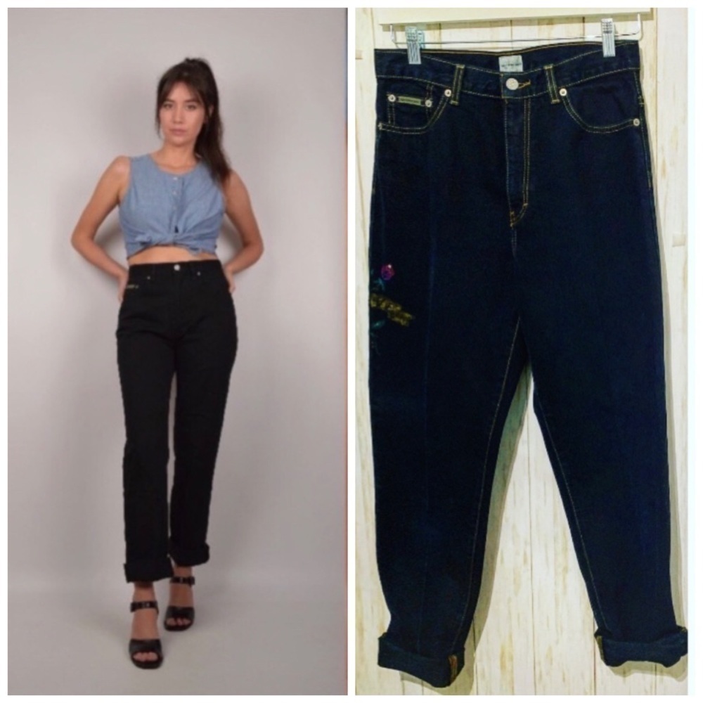Vintage Y2K calvin klein high waisted mom jeans sz 30